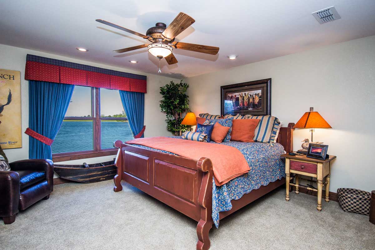 109 Pennys Path - Interior of Mansion Master Bedroom with Lake Views