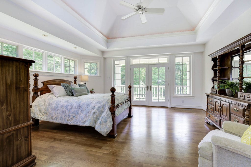 1650 Masters Run - Interior of Estate Bedroom with Second Floor Balcony, Closer View