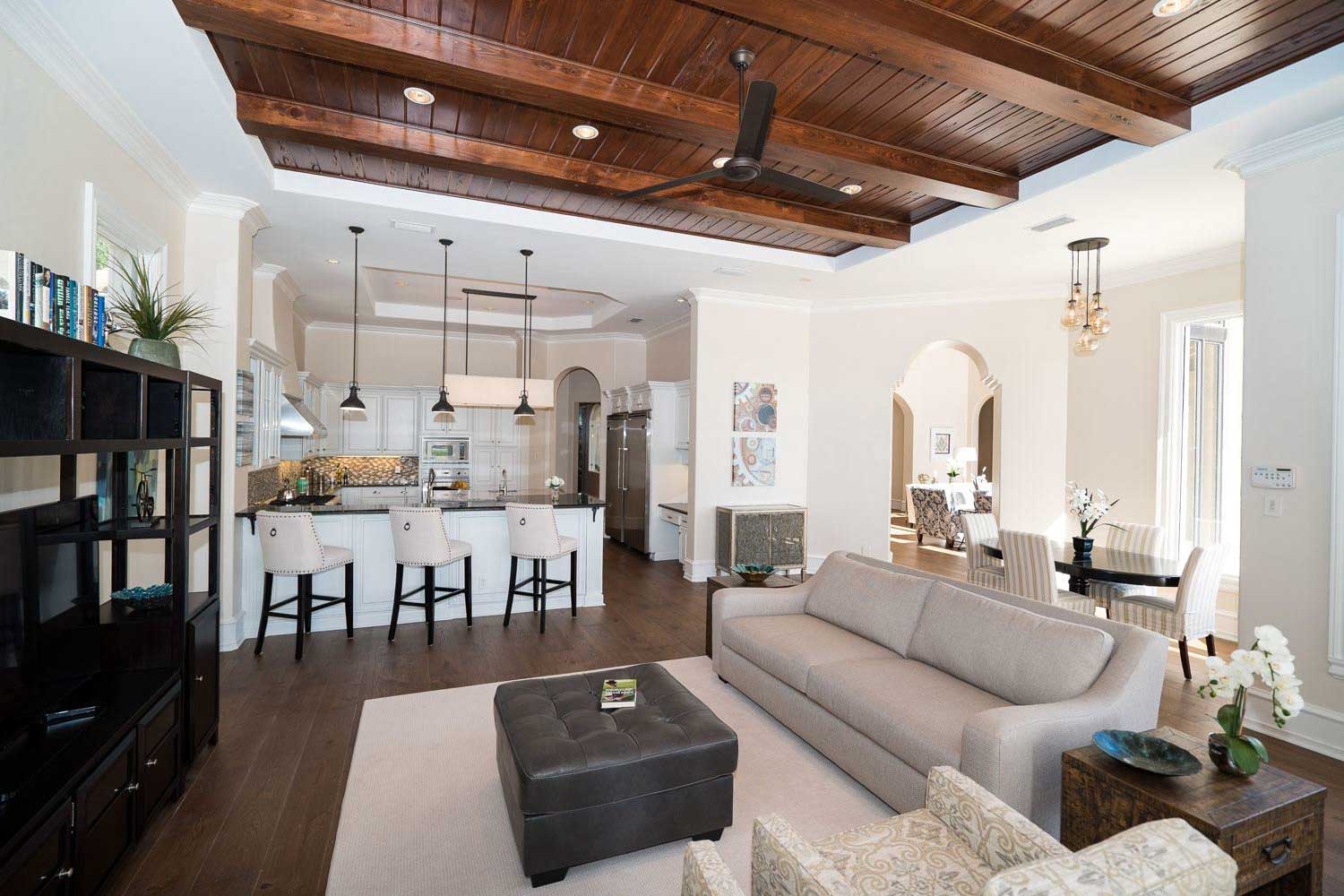 16770 Prato Way - Interior of Mansion Family Room with Views to Kitchen