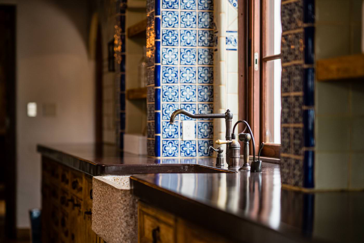 17515 Avendia De Acacias - Interior of Mansion Kitchen, Cement Sink