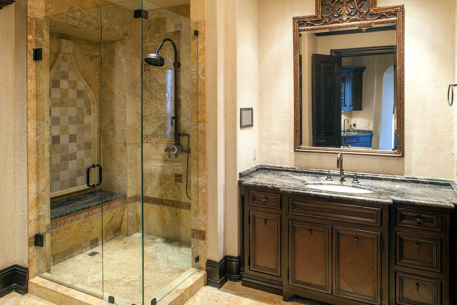 17828 Scarsdale Way - Interior of Estate Bathroom with Stand Up Shower