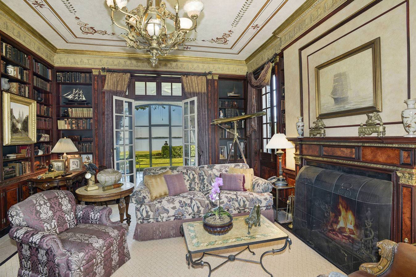 1800 Holly Beach Farm Road - Interior of Mansion Library and Office