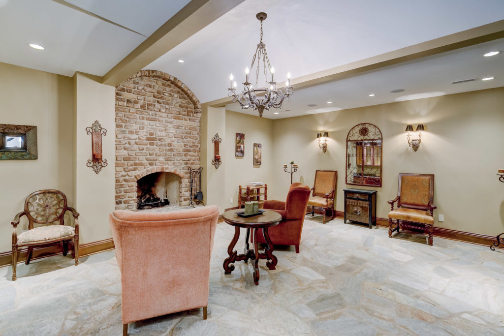 6702 & 6700 Old Washington Road - Mansion Seating Area with Fire Place, Closer View