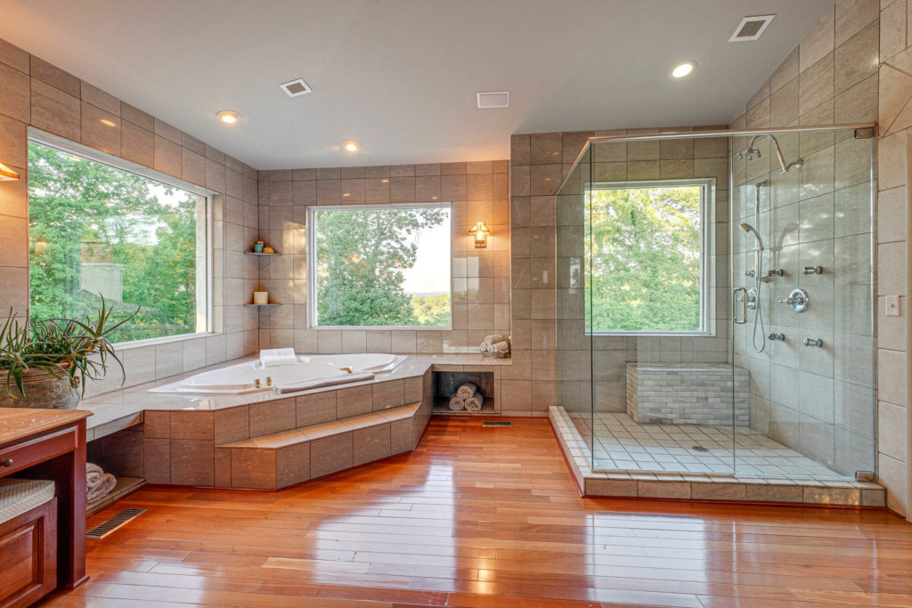 6727 Duquaine Ct - Mansion Master Bathroom, Jacuzzi Tub and Standup Shower, Closer View