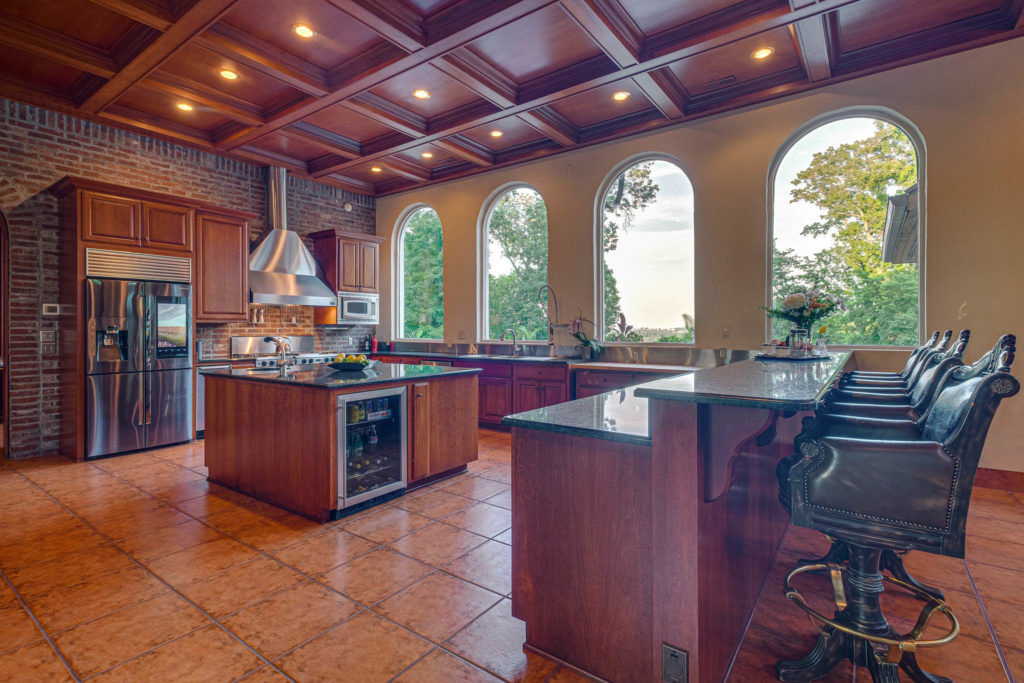 6727 Duquaine Ct - Mansion Kitchen with Island and Breakfast Bar, Closer View
