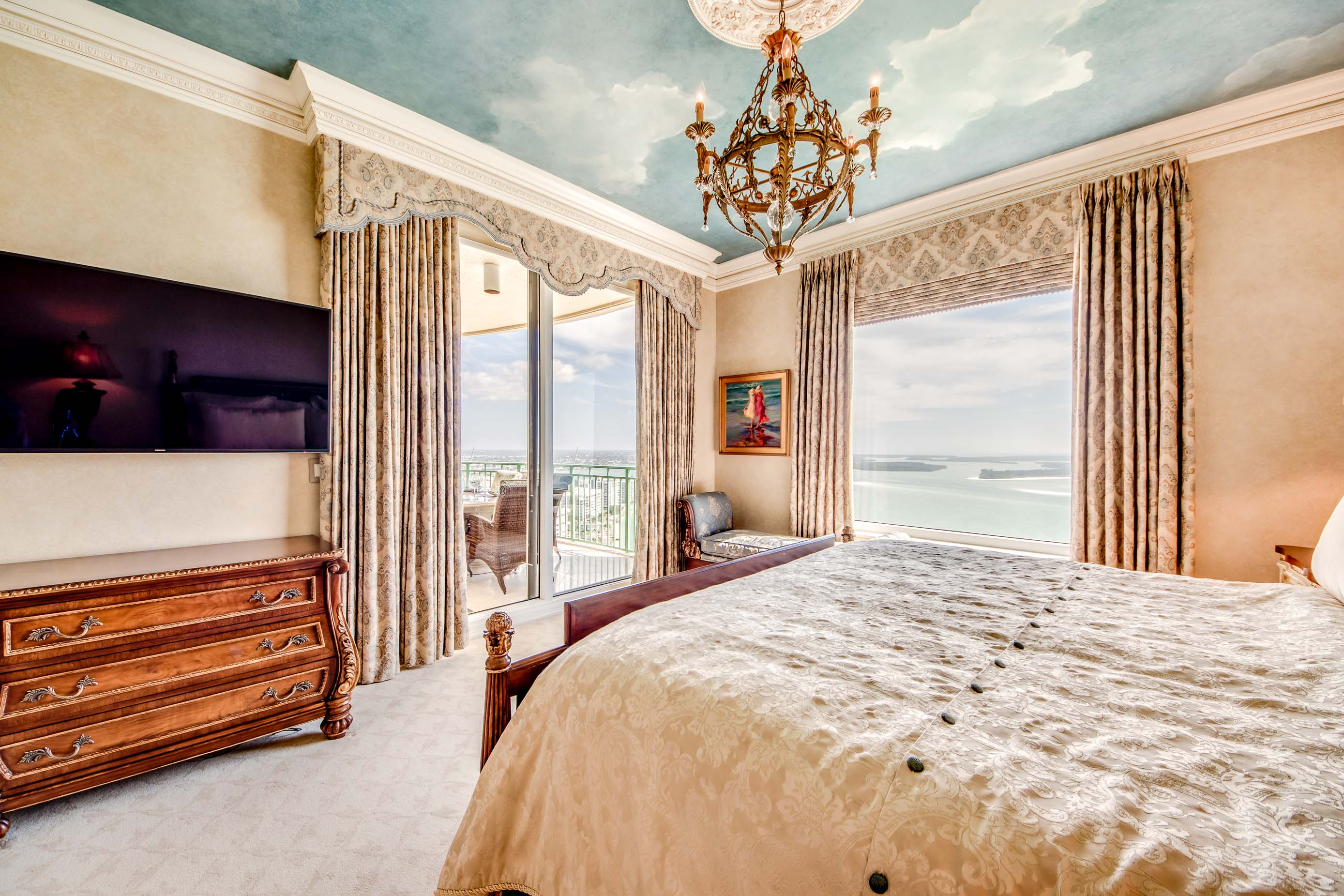970 Cape Marco Drive - Estate King Guest Bedroom with View of Water