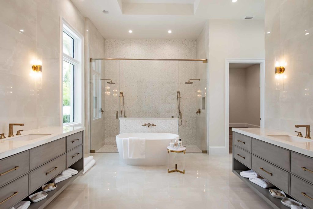 9521 Neapolitan Lane - Estate Master Bathroom with Soaking Tub and Shower, Closer View