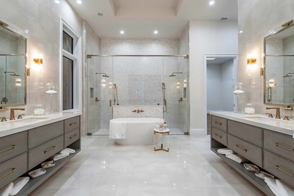 9521 Neapolitan Lane - Estate Ensuite Bathroom with Soaking Tub and Shower, Closer View