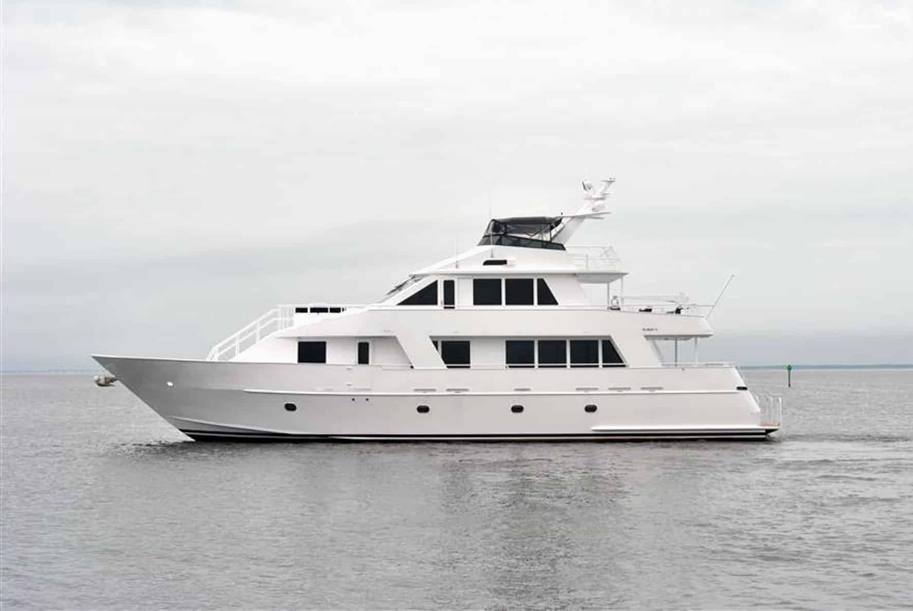 Jenny Lynne 87 Voyager - Luxury Yacht Profile Sailing in Water