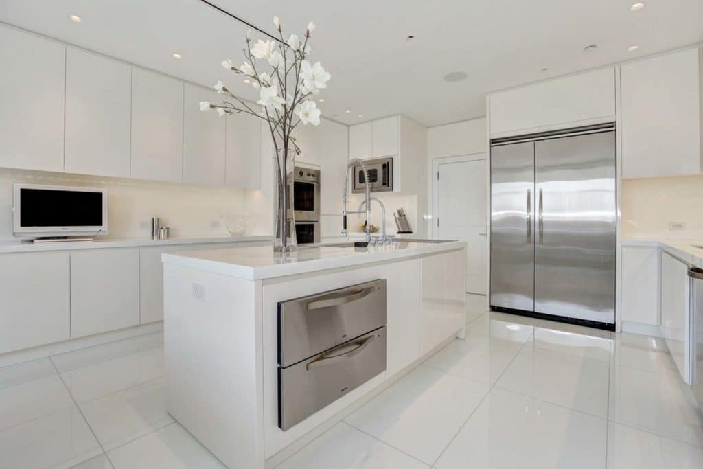 801 Key Hwy - Modern Luxury All White Kitchen, Closer View