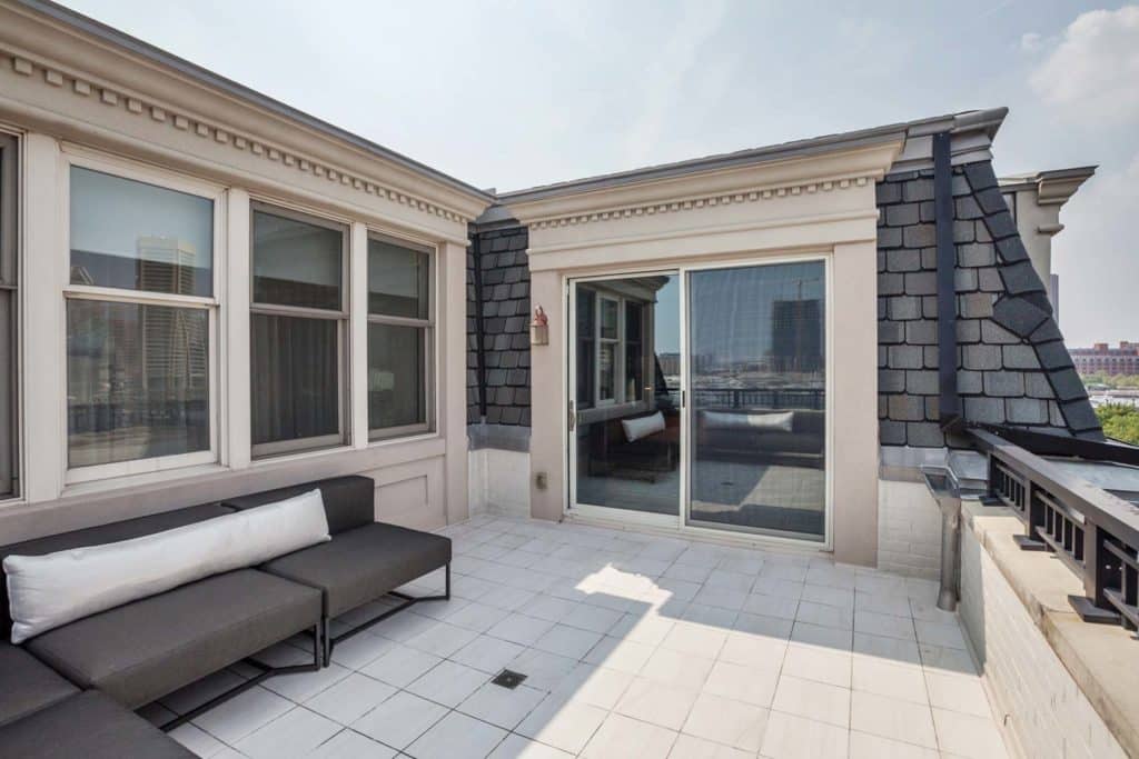 801 Key Hwy - Modern Luxury Apartment Balcony, Closer View