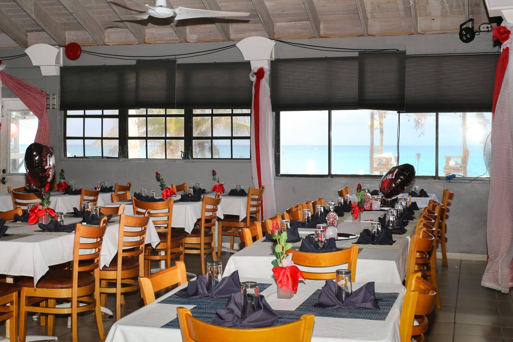 Great Exuma Bahamas - Ocean Front Apartment Building Dining Area
