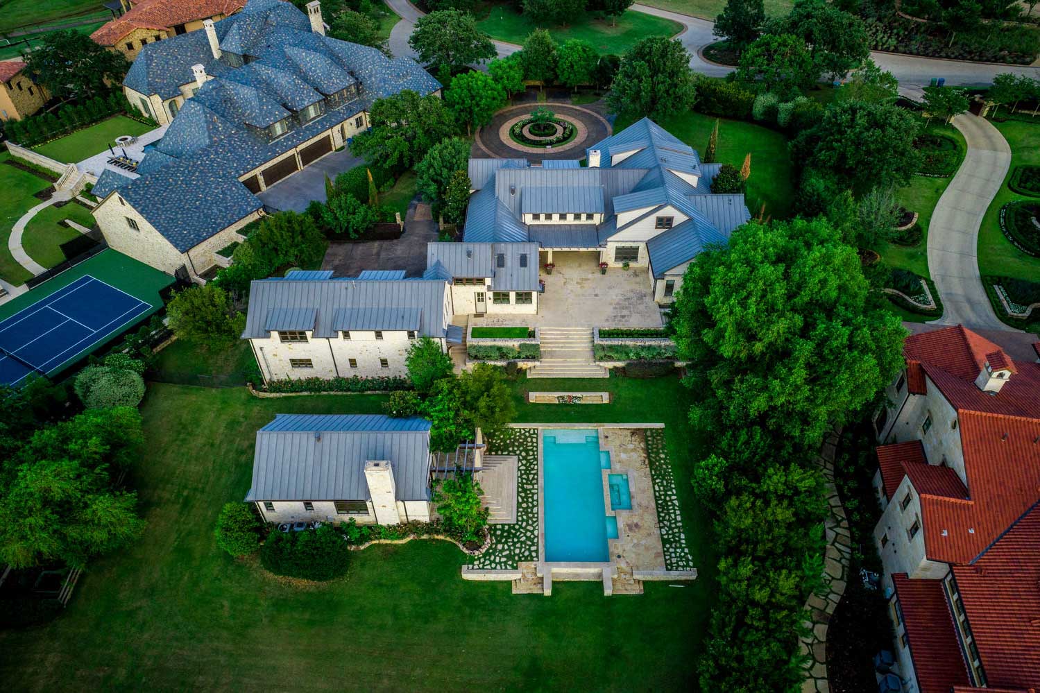 2208 Vaquero Estates Blvd - Drone View of Luxury Estate Backyard