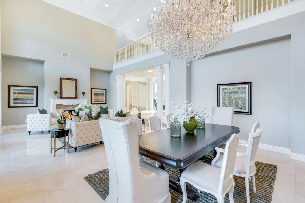 22119 Steeplechase Lane - Mansion Formal Dining Room with View to Living Room, Closer View